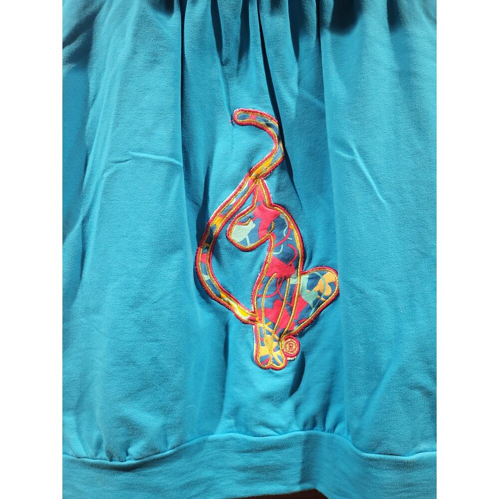 Vintage Baby Phat XL Flowery Blue Short Sleeves Hooded Jacket with POP Zipper - Picture 6 of 8